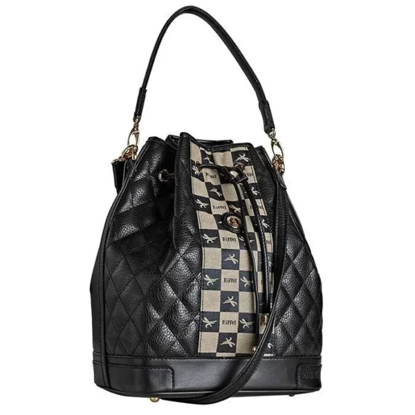 La tour Eiffel NJ35-10075LB Σετ Γυναικείο Πουγκί ‘Ωμου Μαύρο Γυναικείες τσάντες 6
