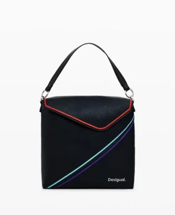DESIGUAL ΣΑΚΙΔΙΟ ΠΛΑΤΗΣ 24WAKP14/2000 ΜΑΥΡΟ Γυναικείες τσάντες