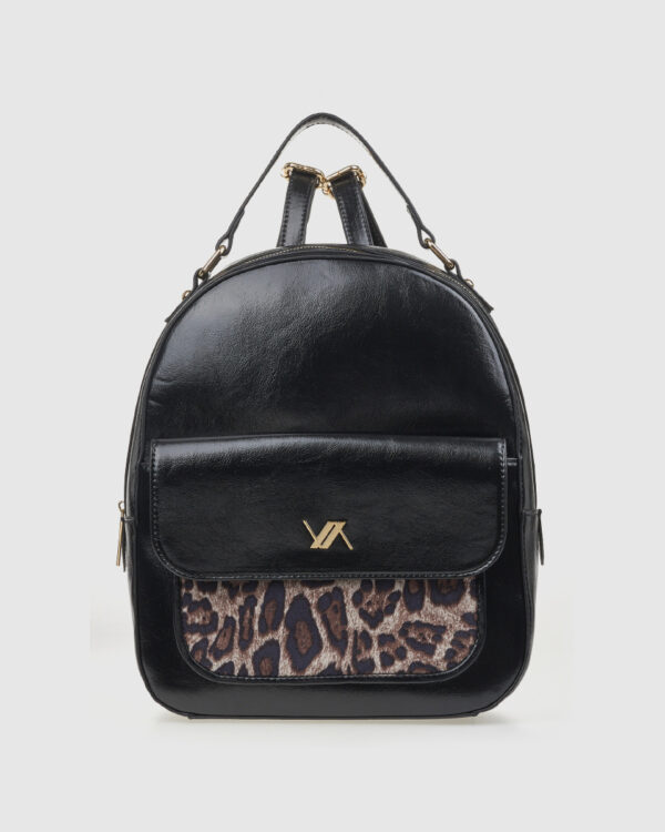 VERDE ΓΥΝΑΙΚΕΙΟ ΣΑΚΙΔΙΟ ΠΛΑΤΗΣ 16-0008140  ANIMAL PRINT ΜΑΥΡΟ Γυναικείες τσάντες 5