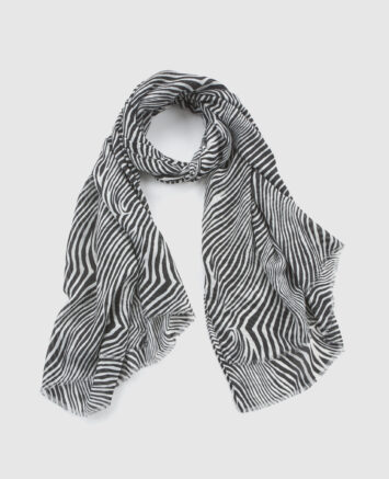 VERDE ΓΥΝΑΙΚΕΙΑ ΕΣΑΡΠΑ 03-0002529 ANIMAL PRINT ΜΑΥΡΟ Αξεσουάρ Μόδας