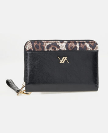 VERDE ΓΥΝΑΙΚΕΙΟ ΠΟΡΤΟΦΟΛΙ 18-0001544  ANIMAL PRINT ΜΑΥΡΟ