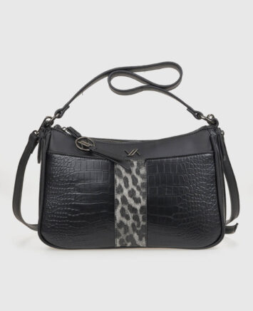 VERDE ΓΥΝΑΙΚΕΙΑ ΤΣΑΝΤΑ ΩΜΟΥ 16-0008318 ANIMAL PRINT ΜΑΥΡΟ