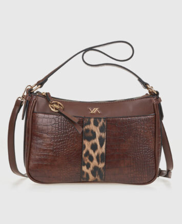 VERDE ΓΥΝΑΙΚΕΙΑ ΤΣΑΝΤΑ ΩΜΟΥ 16-0008318 ANIMAL PRINT ΚΑΦΕ