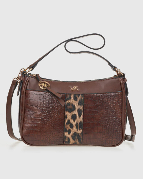 VERDE ΓΥΝΑΙΚΕΙΑ ΤΣΑΝΤΑ ΩΜΟΥ 16-0008318 ANIMAL PRINT ΚΑΦΕ Γυναικείες τσάντες 5