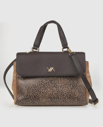VERDE ΓΥΝΑΙΚΕΙΑ ΤΣΑΝΤΑ ΧΕΙΡΟΣ 16-0008175  ANIMAL PRINT ΚΑΦΕ Νέες Αφίξεις